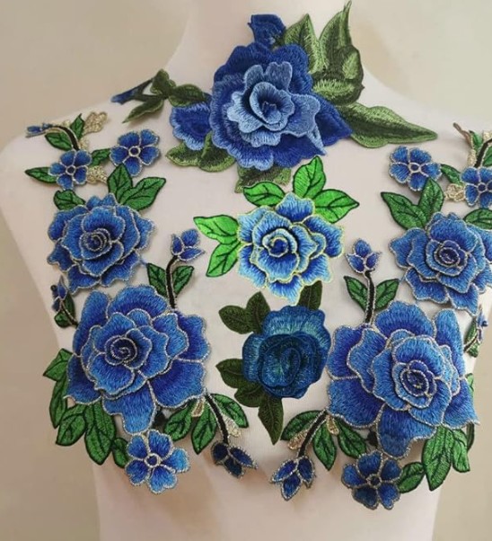 Rose Applique Sew On Flower Patches DIY Embroidery Accessory for Clothes Bag